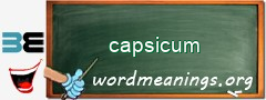 WordMeaning blackboard for capsicum